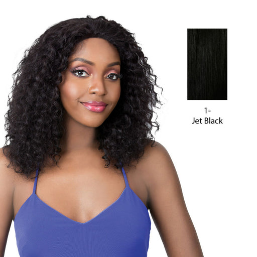 Human Hair Salon Remi Swiss Lace Front Wig S Lace Wet N Wavy Deep,Black