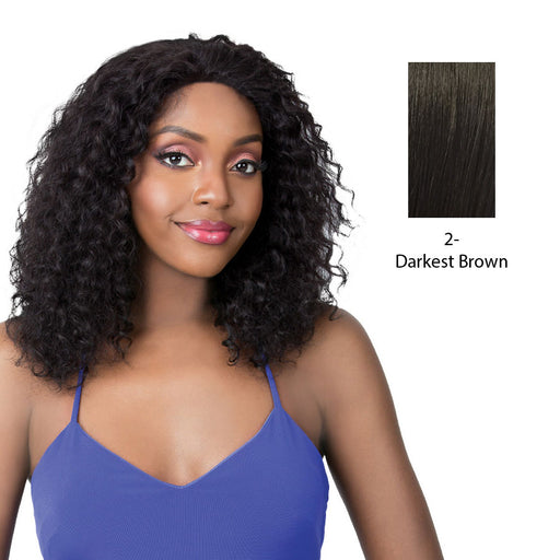 Human Hair Salon Remi Swiss Lace Front Wig S Lace Wet N Wavy Deep,Darkest brown