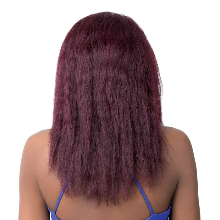 Human Hair Salon Remi Swiss Lace Front Wig S Lace Wet N Wavy Deep,Dark wine