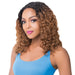 100% Brazilian Remi Human Hair Swiss Lace Front Wig Wet N Wavy Didi,Dark brown roots with light auburn