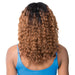 100% Brazilian Remi Human Hair Swiss Lace Front Wig Wet N Wavy Didi,Dark brown roots with light auburn