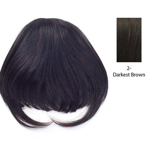 100% Remi Human Hair Top Wig, Comfort For Life Remi Top Bang,Darkest brown