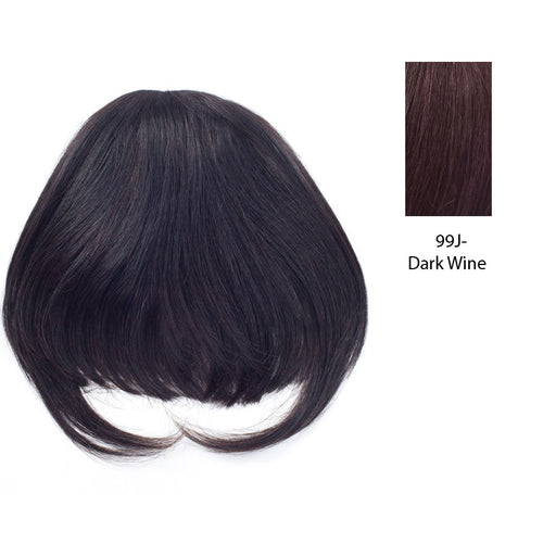 100% Remi Human Hair Top Wig, Comfort For Life Remi Top Bang,Dark wine