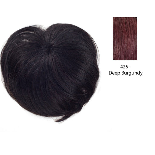Remi Top Piece Crown Bang Remy Human Hair,Deep burgundy