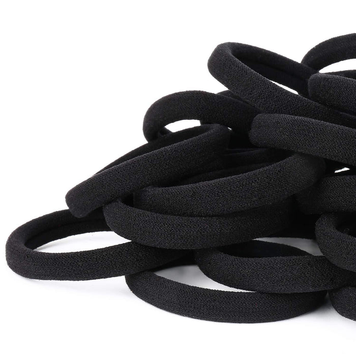 Headwrap Elastic Ponytail Wide Black