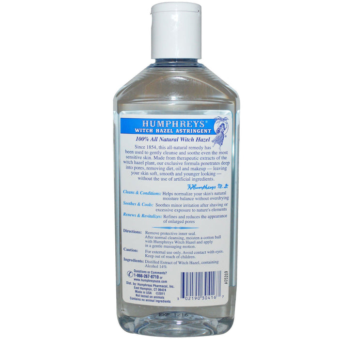 Humphreys Witch Hazel Astringent, 16 Oz.
