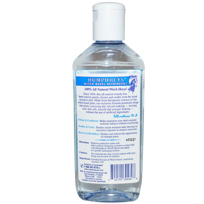 Humphrey's Witch Hazel Astringent, 8 Oz.