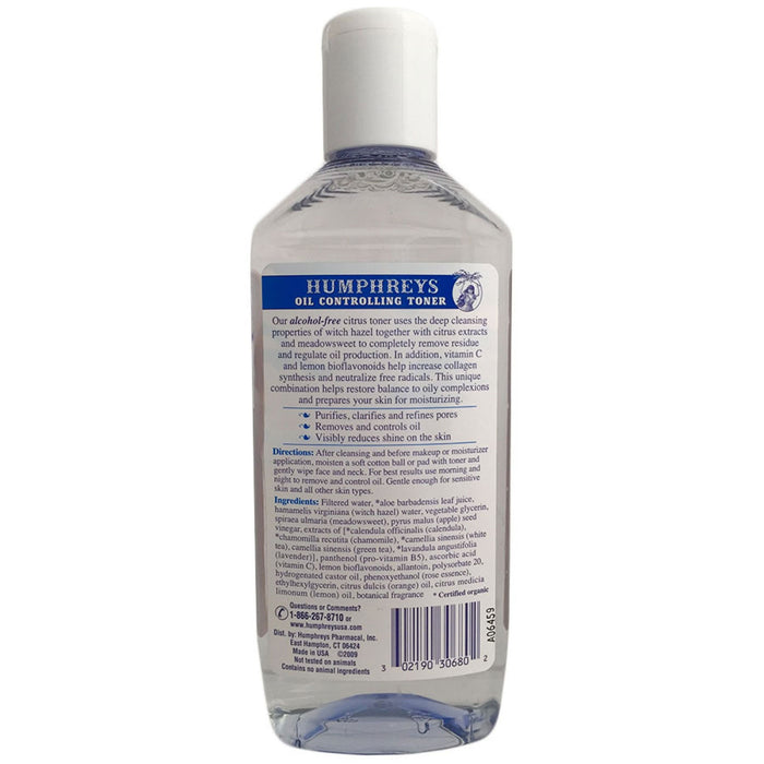 Humphreys Citrus Witch Hazel Facial Toner 8 Oz.
