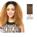 Synthetic Half Wig Asta,Dark brown roots with light auburn