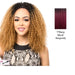 Synthetic Half Wig Asta,Two tone off black/burgundy