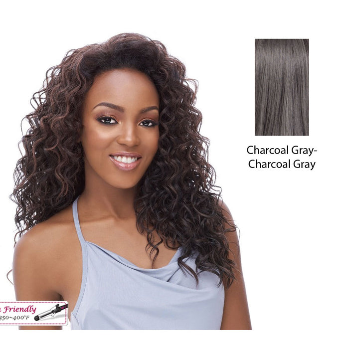 Synthetic Hair Half Wig Aw La Glam,CHARCOAL GREY
