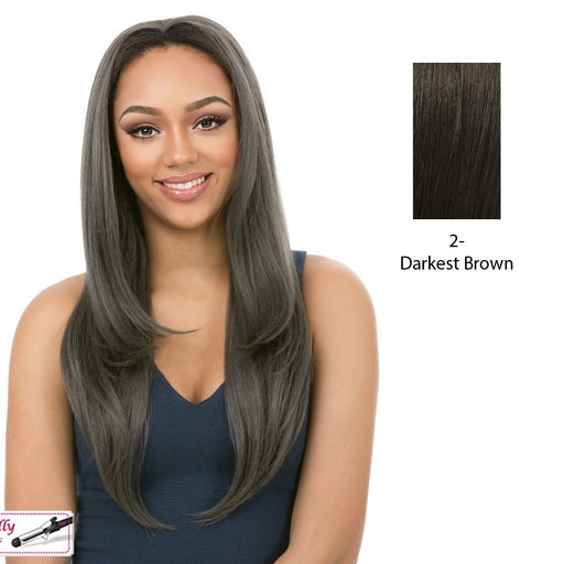 Synthetic Hair Half Wig Aw London Girl,Darkest brown