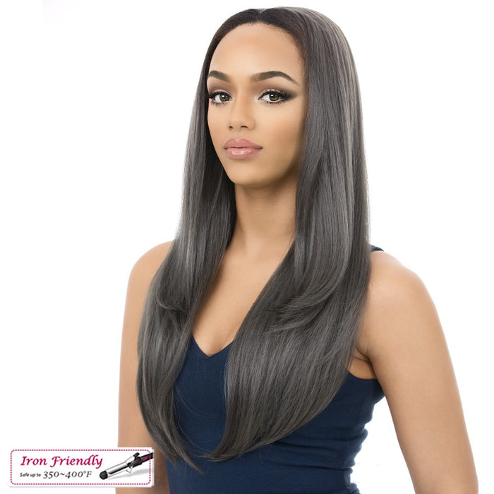 Synthetic Hair Half Wig Aw London Girl,CHARCOAL GREY