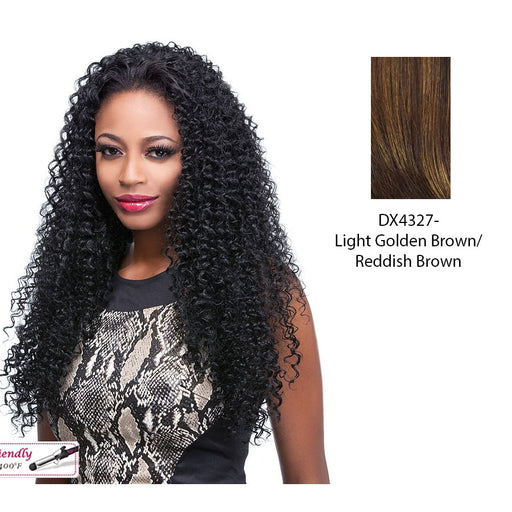 Synthetic Half Wig Africa,Two tone blend of light golden brown and reddish brown