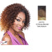 Synthetic Half Wig Ali,Two tone frost blend of dark auburn layer over strawberry blonde bottom