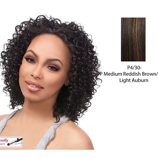 Futura Synthetic Half Wig Audrey,Medium brown base with light auburn highlights