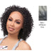 Futura Synthetic Half Wig Audrey,Two tone mix of off black with 80% gray roots and gray tips