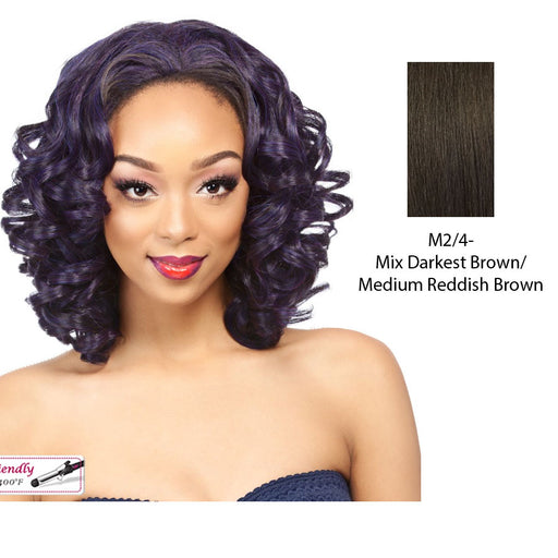 Synthetic Futura Half Wig Barika,Mix of darkest brown and medium brown