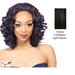 Synthetic Futura Half Wig Barika,Off black base with light auburn highlights