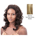 Synthetic Half Wig Bonita,Two tone frost blend of strawberry blonde layer over with honey blonde bottom