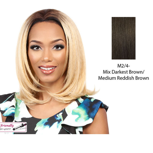Synthetic Futura Half Wig Coloma,Mix of darkest brown and medium brown