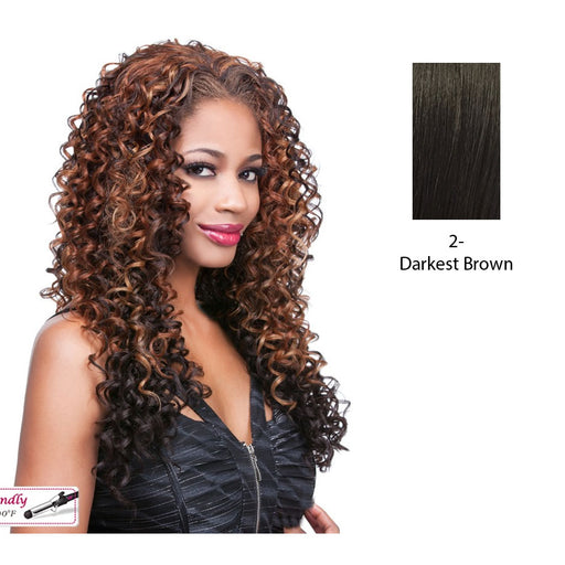 Iron Friendly Hw Half Wig Denise,Darkest brown