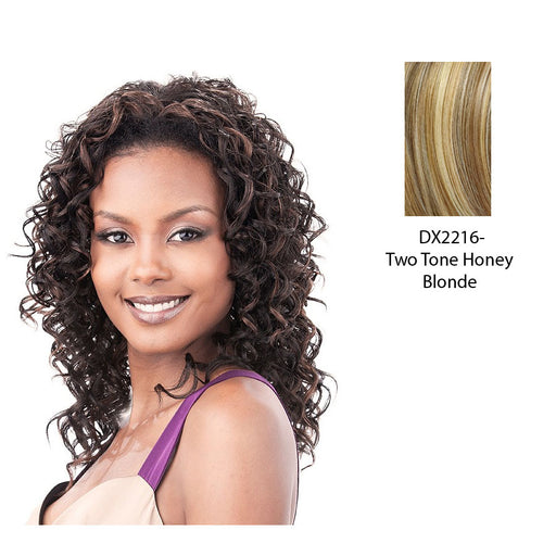 Premium Quality Hw Half Wig Ebony,Two tone frost blend of strawberry blonde layer over with honey blonde bottom