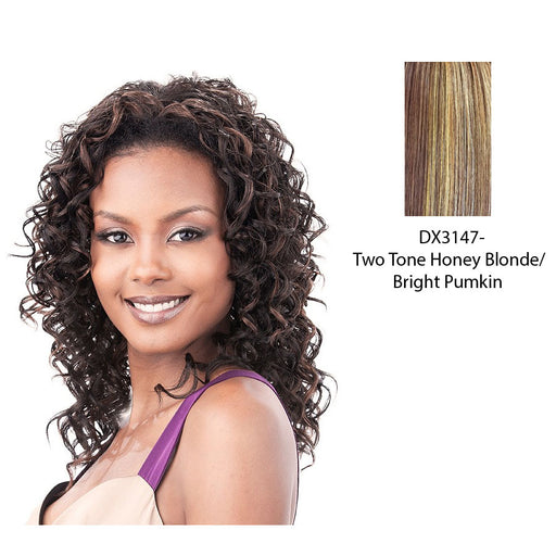 Premium Quality Hw Half Wig Ebony,Two tone frost blend of strawberry blonde and bright pumpkin layer over gold light auburn bottom