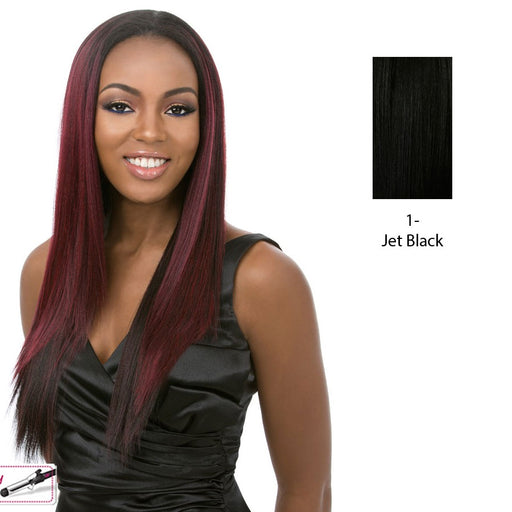 Iron Friendly Half Wig Favor,Black