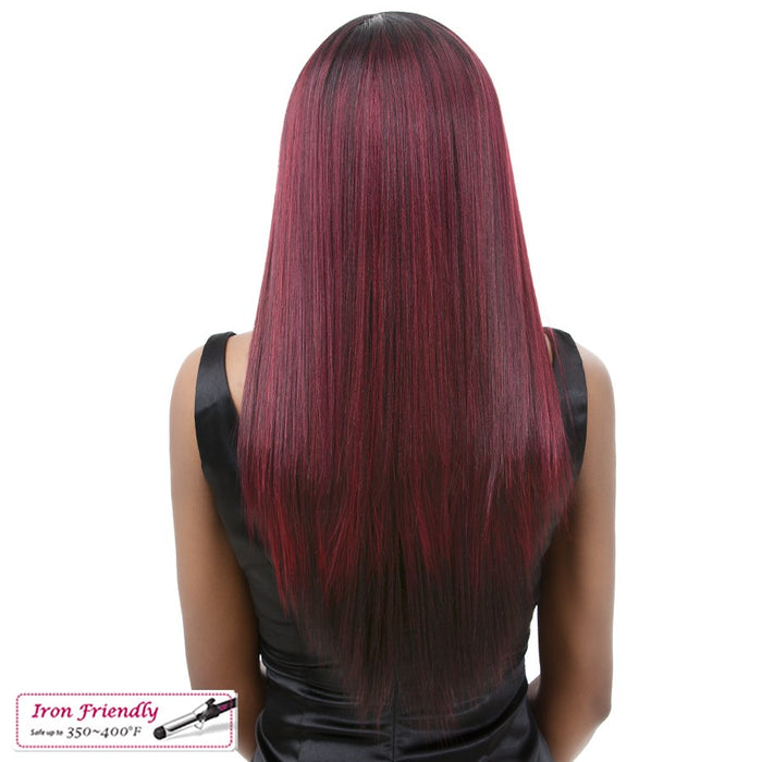 Iron Friendly Half Wig Favor,NT SUNSET RED