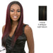 Iron Friendly Half Wig Favor,Off black base with light auburn highlights