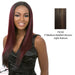 Iron Friendly Half Wig Favor,Medium brown base with light auburn highlights
