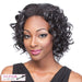 Synthetic Half Wig Grace,Two tone mix of off black with 15% gray roots and gray tips