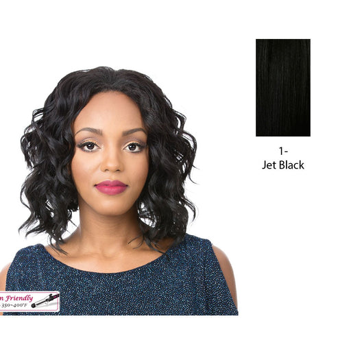 Premium Synthetic Tongable Curly Half Wig Kass,Black
