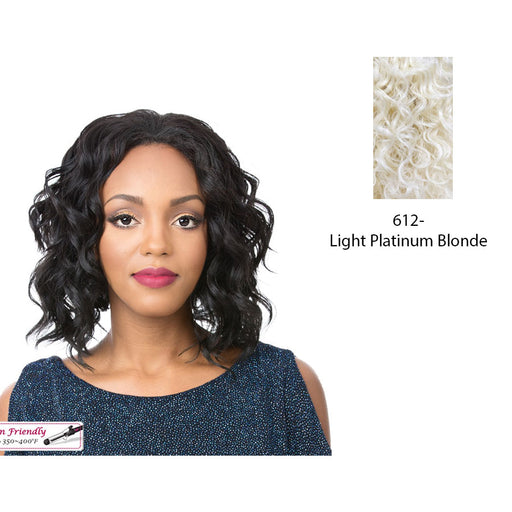 Premium Synthetic Tongable Curly Half Wig Kass,Pale blonde