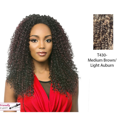 Mirabell Synthetic Premium Long, Curly Texture Half Wig,T4/30