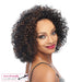 Deep Curly Futura Synthetic High Heat Resistant Half Wig Natasha,Off black base with light auburn highlights