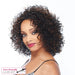 Deep Curly Futura Synthetic High Heat Resistant Half Wig Natasha,Off black base with light auburn highlights