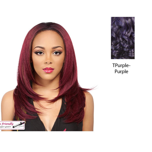Synthetic Hair Half Wig Long Layered Bounce Curl Nenet,T PURPLE