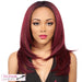 Synthetic Hair Half Wig Long Layered Bounce Curl Nenet,Two tone off black/burgundy