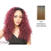 Premium Synthetic Hair Half Wig Long Curly Novia,Dark brown roots with strawberry blonde