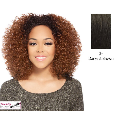 Hw Poet Futura Medium Synthetic Half Wig,Darkest brown