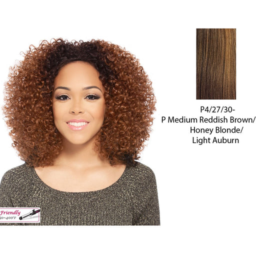 Hw Poet Futura Medium Synthetic Half Wig,Streaked blend of medium brown, strawberry blonde, and light auburn