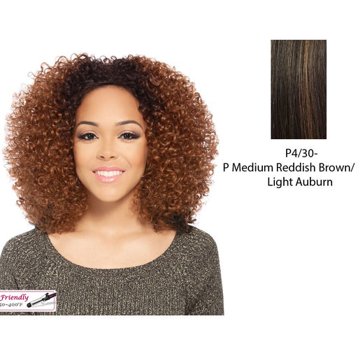 Hw Poet Futura Medium Synthetic Half Wig,Medium brown base with light auburn highlights