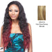 Futura Synthetic Half Wig Long Wavy High Heat Resistant Runaway,Two tone frost blend of strawberry blonde layer over with honey blonde bottom