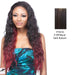 Futura Synthetic Half Wig Long Wavy High Heat Resistant Runaway,Off black base with dark auburn highlights