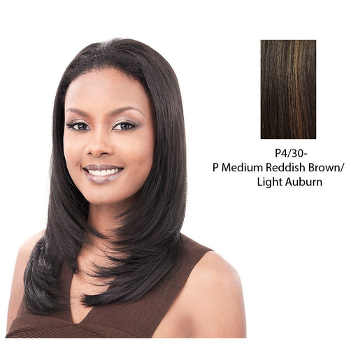 Premium Quality Hw Half Wig,Sheri,Medium brown base with light auburn highlights