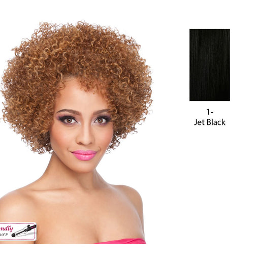 Sonie Heat Friendly Synthetic Half Wig,Black