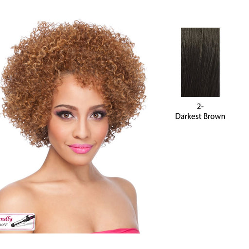 Sonie Heat Friendly Synthetic Half Wig,Darkest brown