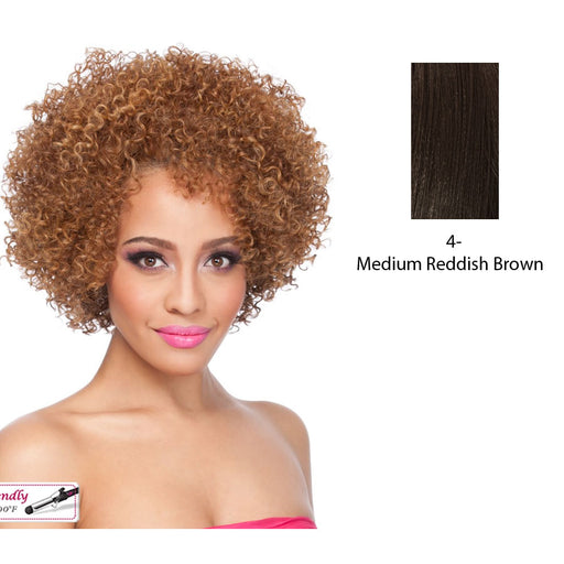 Sonie Heat Friendly Synthetic Half Wig,Dark brown